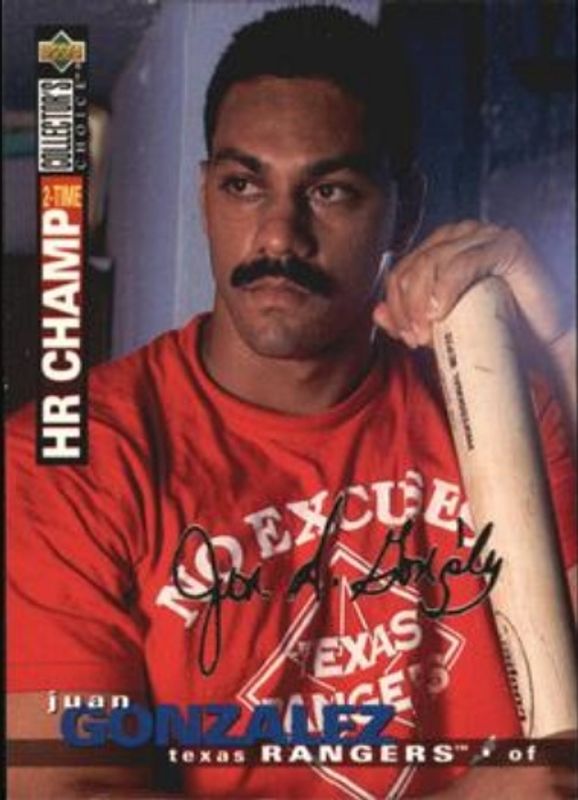 Juan Gonzalez 1995 Collector's Choice #84 Silver Signatures RAW