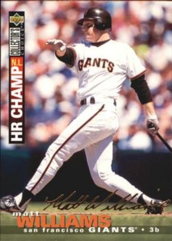 Matt Williams 1995 Collector's Choice #71 Gold Signatures RAW