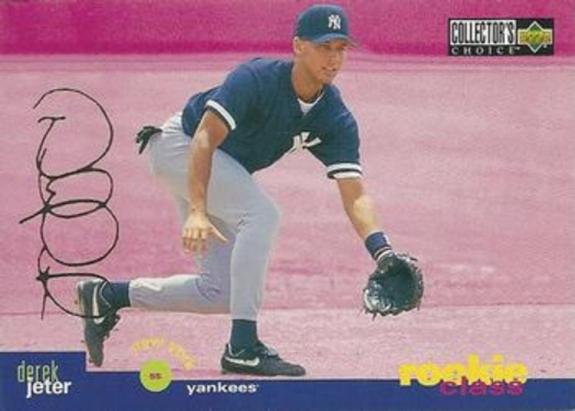 Derek Jeter 1995 Collector's Choice #15 Gold Signatures RAW