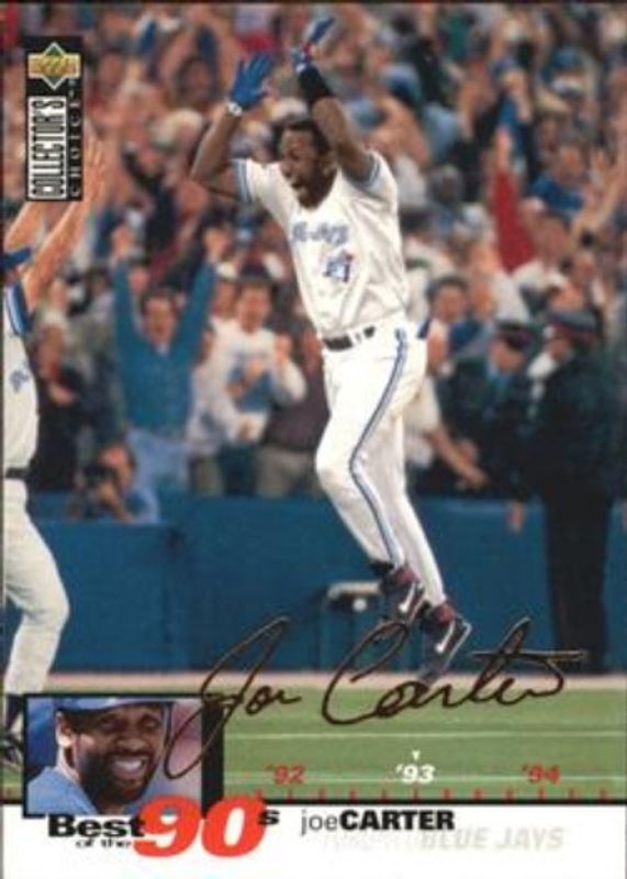 Joe Carter 1995 Collector's Choice #59 Gold Signatures RAW