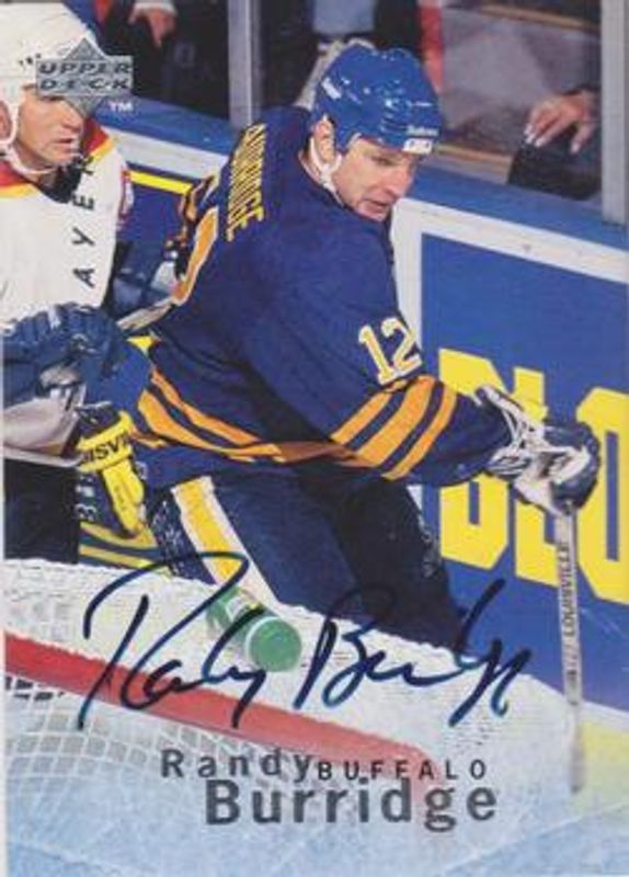 Randy Burridge 1995 Upper Deck Be a Player #S114 Autographs RAW