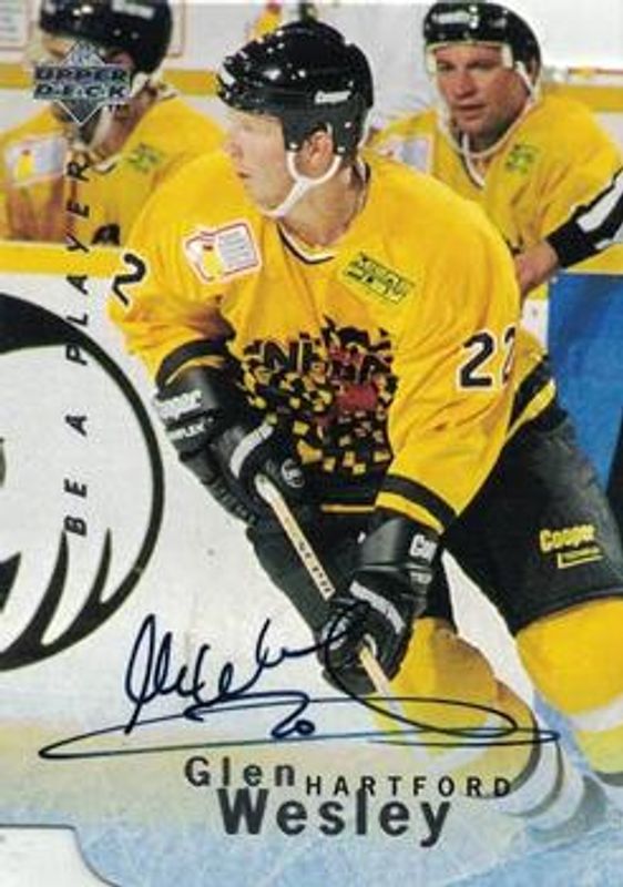 Glen Wesley 1995 Upper Deck Be a Player #S116 Autographs die-cut RAW