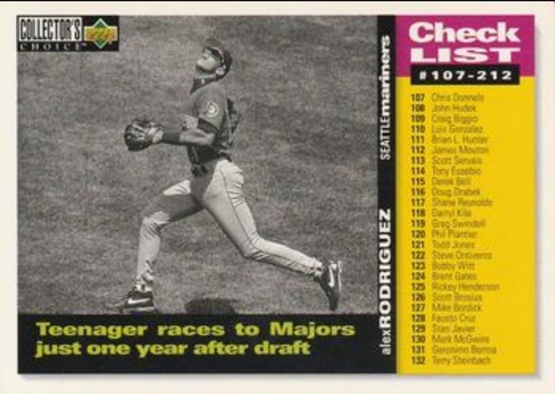 Alex Rodriguez 1995 Collector's Choice #527 Base RAW