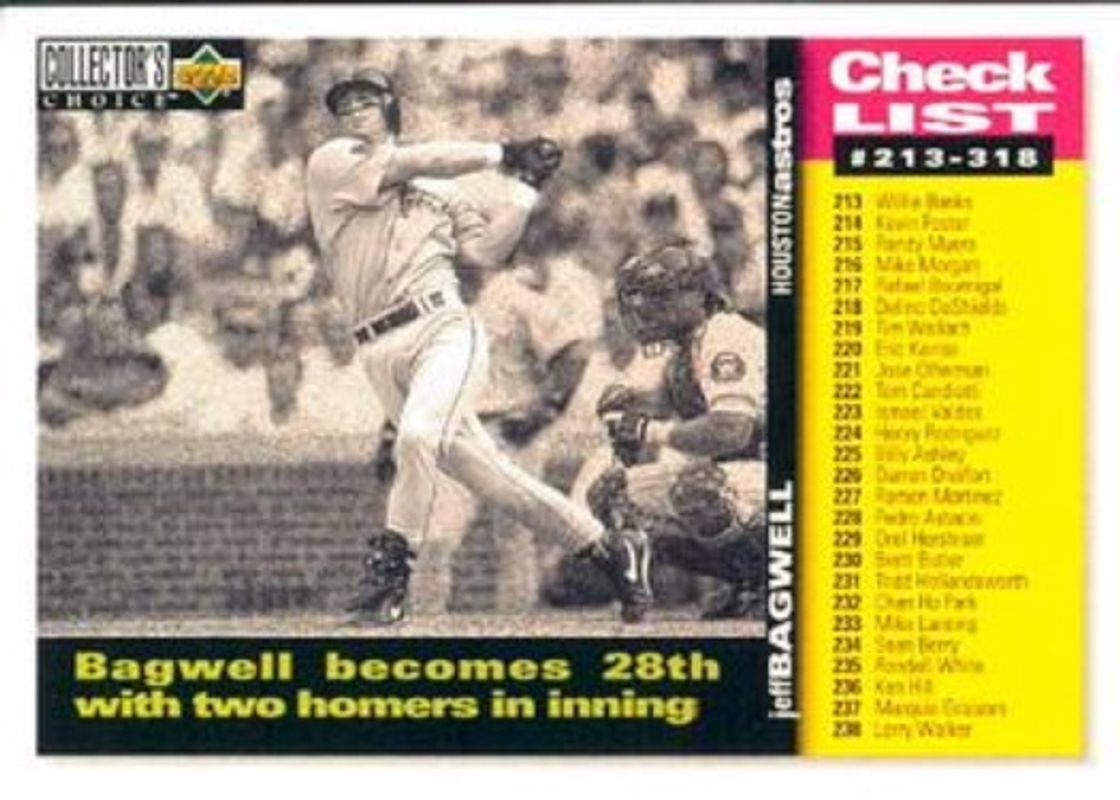 Jeff Bagwell 1995 Collector's Choice #528 Base RAW