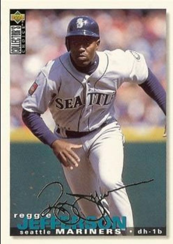 Reggie Jefferson 1995 Collector's Choice #295 Silver Signatures RAW