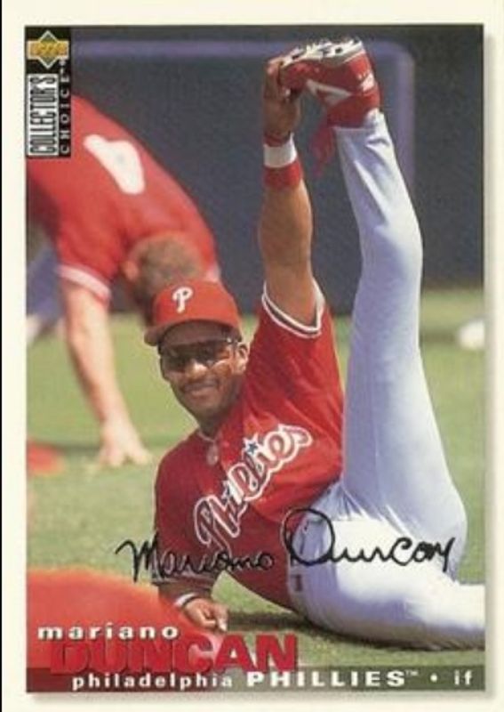 Mariano Duncan 1995 Collector's Choice #361 Silver Signatures RAW