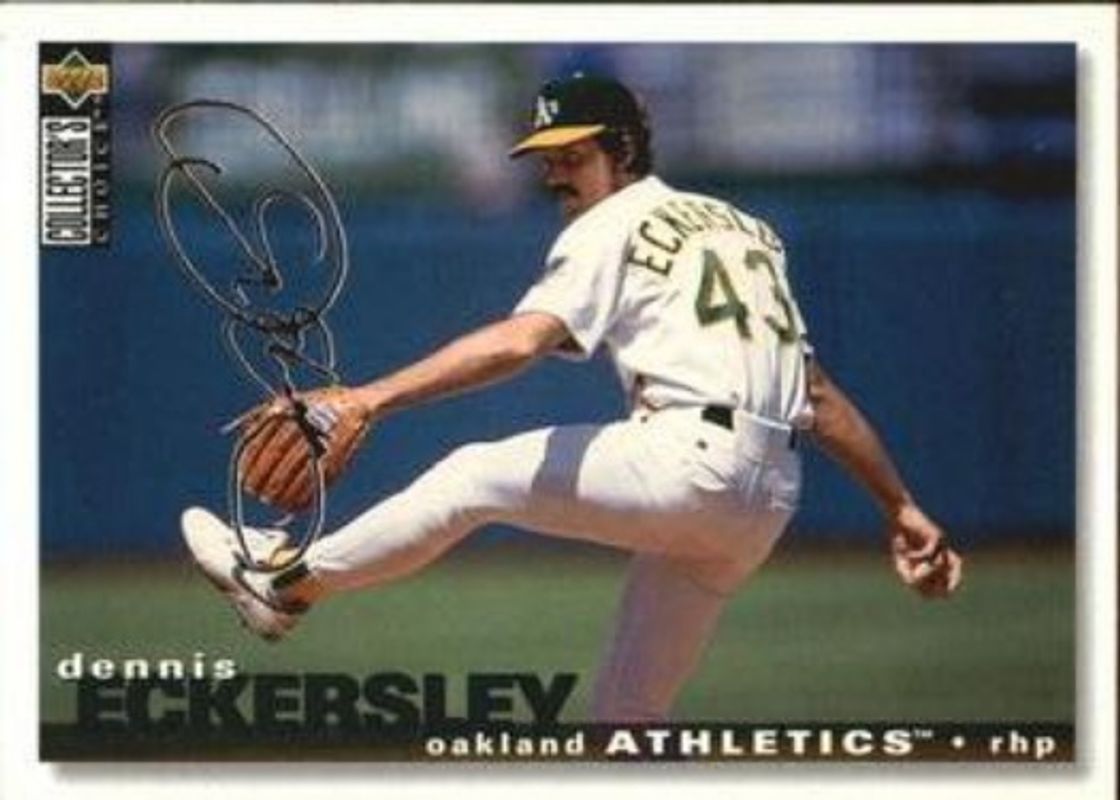 Dennis Eckersley 1995 Collector's Choice #134 Silver Signatures RAW