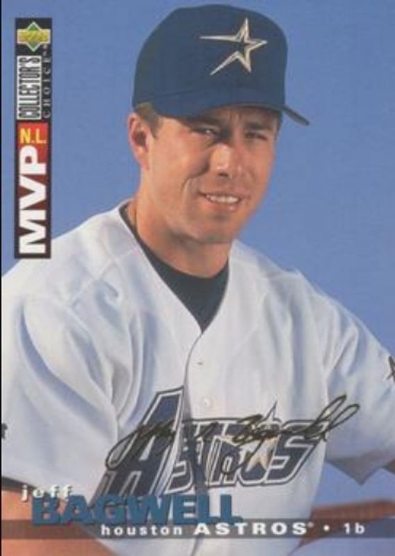 Jeff Bagwell 1995 Collector's Choice #76 Gold Signatures RAW