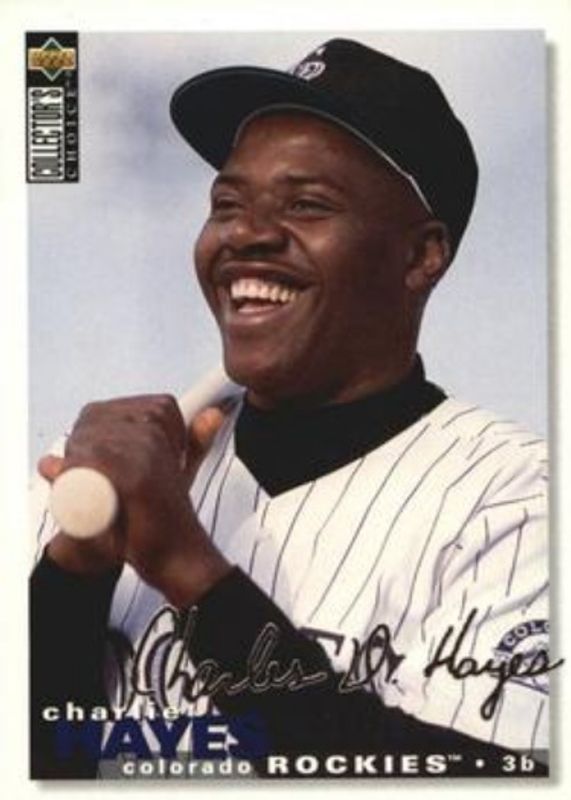 Charlie Hayes 1995 Collector's Choice #445 Silver Signatures RAW