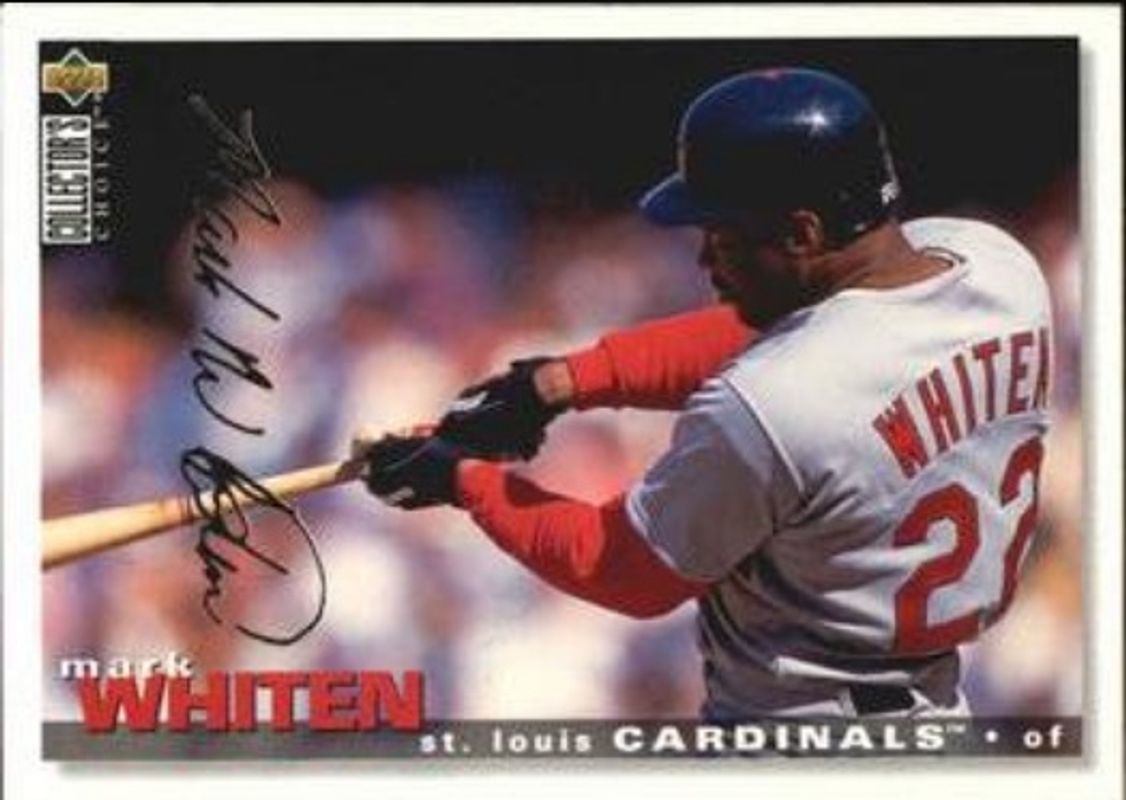 Mark Whiten 1995 Collector's Choice #195 Silver Signatures RAW