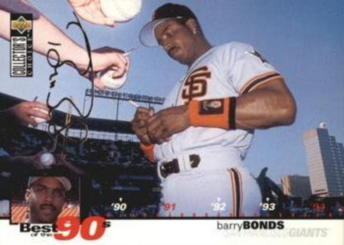 Barry Bonds 1995 Collector's Choice #60 Silver Signatures RAW