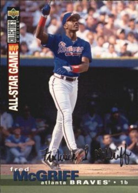 Fred McGriff 1995 Collector's Choice #69 Silver Signatures RAW