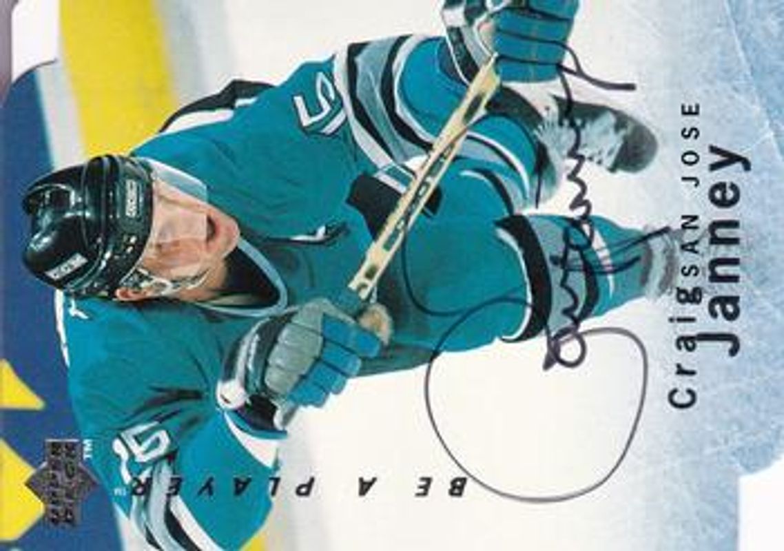 Craig Janney 1995 Upper Deck Be a Player #S47 Autographs die-cut RAW