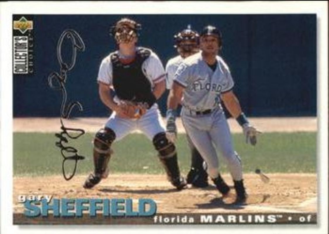 Gary Sheffield 1995 Collector's Choice #300 Silver Signatures RAW