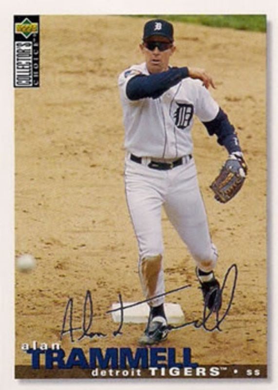 Alan Trammell 1995 Collector's Choice #471 Silver Signatures RAW