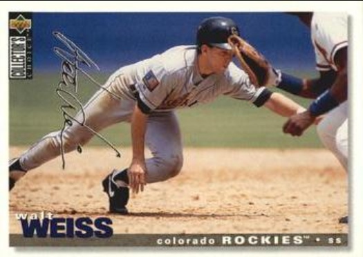 Walt Weiss 1995 Collector's Choice #443 Silver Signatures Price Guide ...