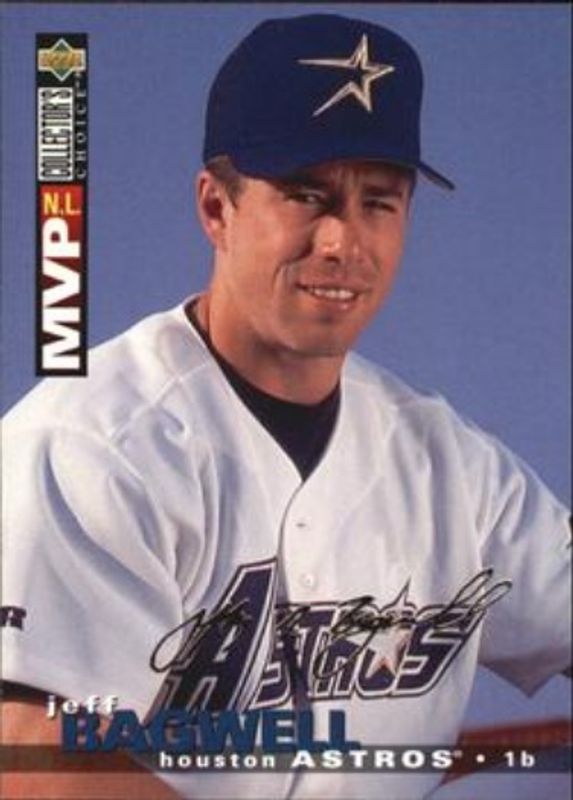 Jeff Bagwell 1995 Collector's Choice #76 Silver Signatures RAW