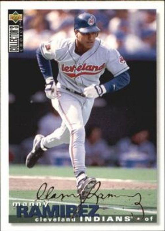 Manny Ramirez 1995 Collector's Choice #275 Silver Signatures RAW