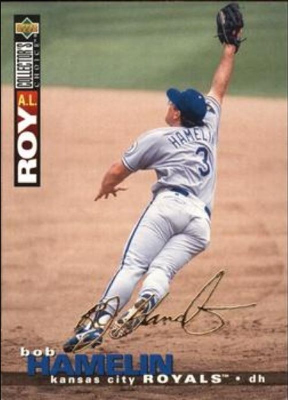 Bob Hamelin 1995 Collector's Choice #78 Gold Signatures RAW
