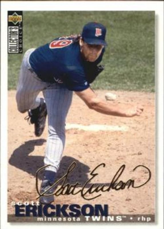 Scott Erickson 1995 Collector's Choice #483 Gold Signatures RAW
