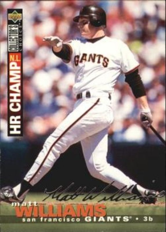 Matt Williams 1995 Collector's Choice #71 Silver Signatures RAW
