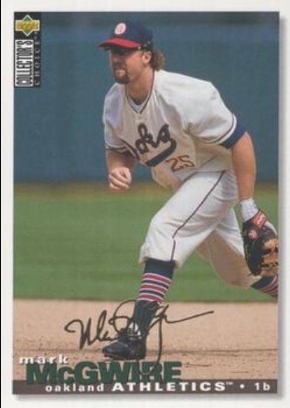 Mark McGwire 1995 Collector's Choice #130 Gold Signatures RAW