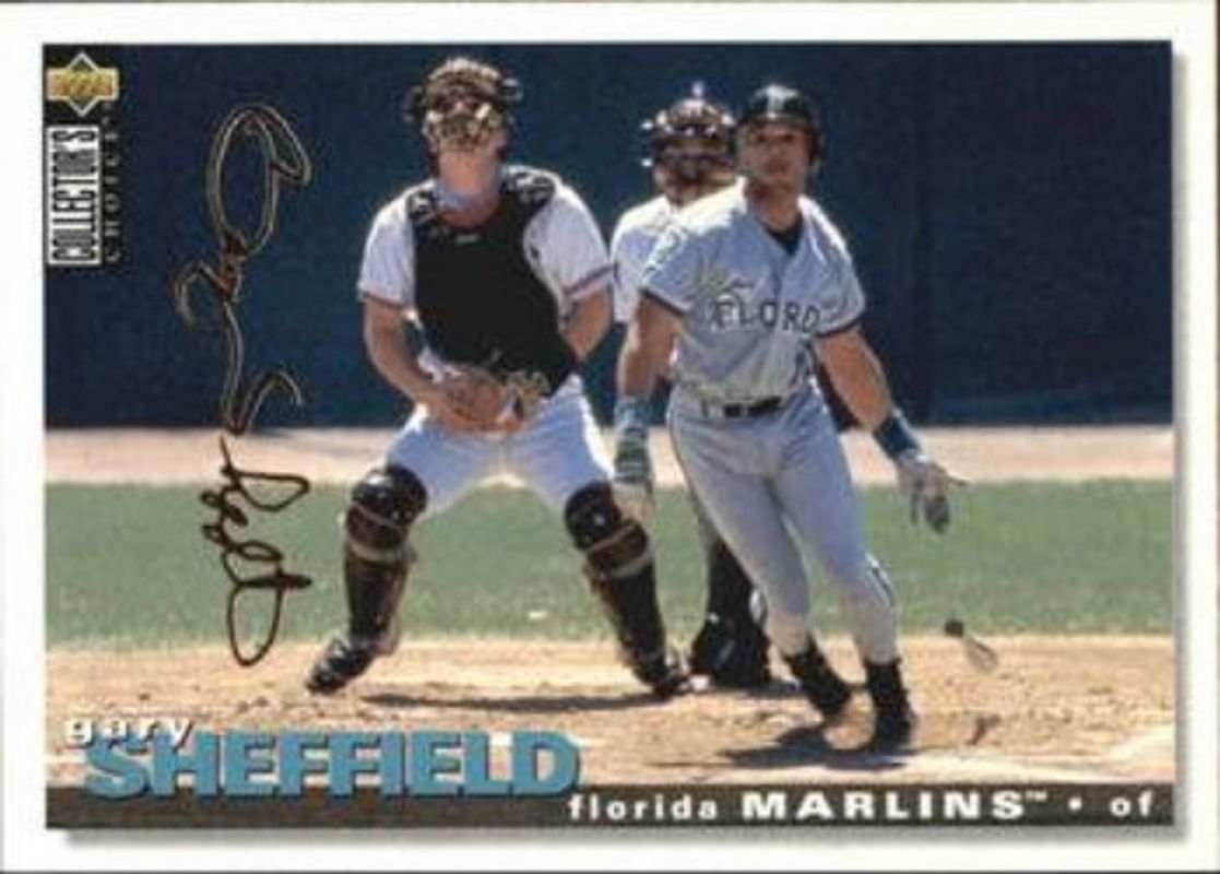 Gary Sheffield 1995 Collector's Choice #300 Gold Signatures RAW