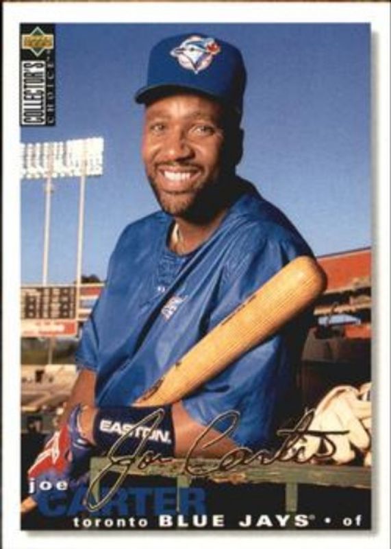 Joe Carter 1995 Collector's Choice #150 Gold Signatures RAW