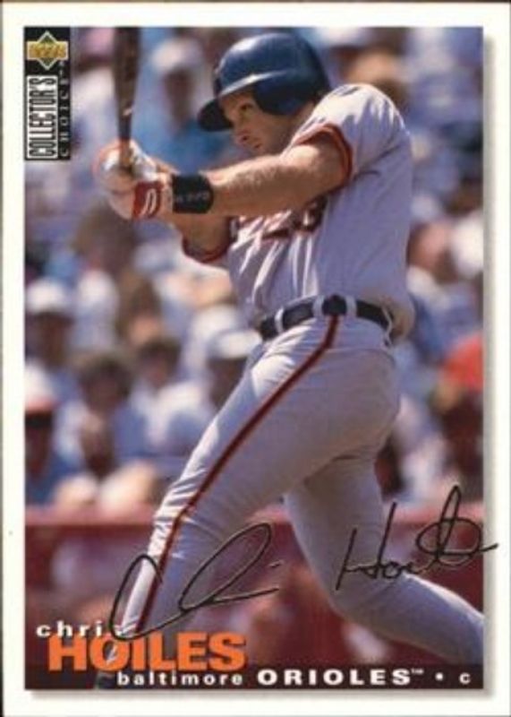 Chris Hoiles 1995 Collector's Choice #331 Silver Signatures RAW