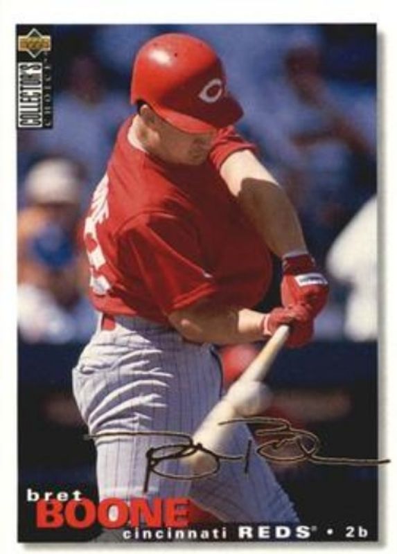 Bret Boone 1995 Collector's Choice #427 Gold Signatures RAW