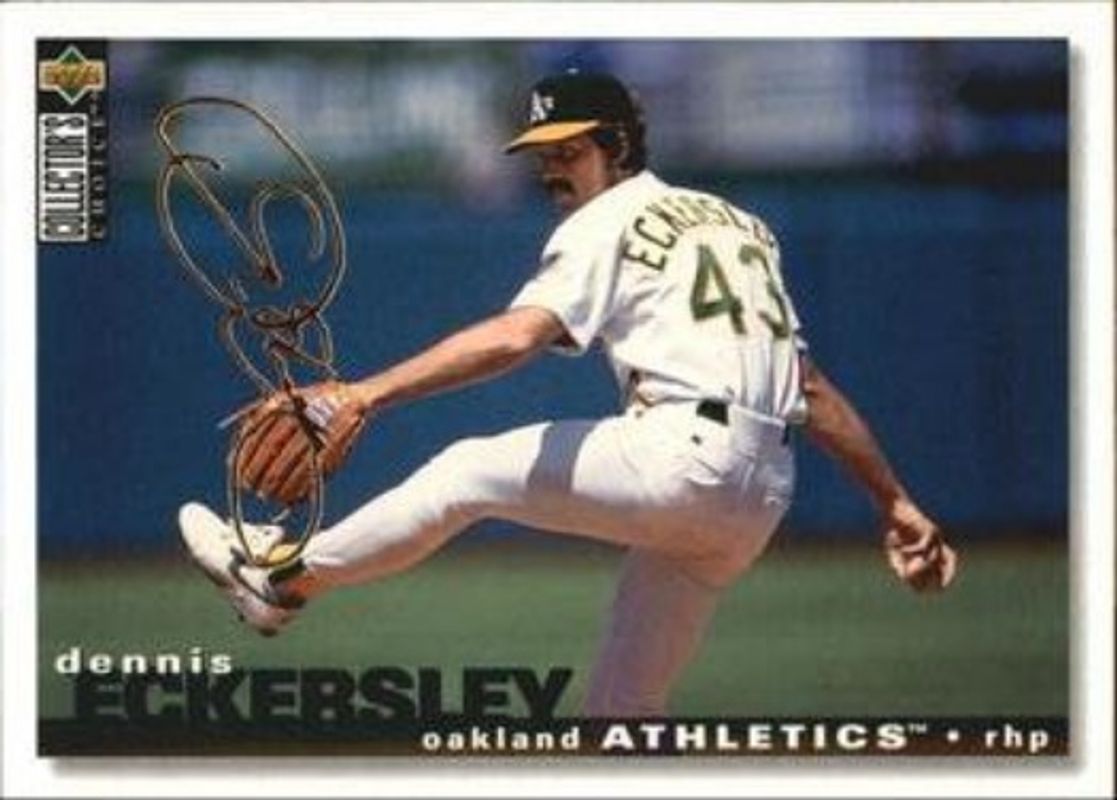 Dennis Eckersley 1995 Collector's Choice #134 Gold Signatures RAW