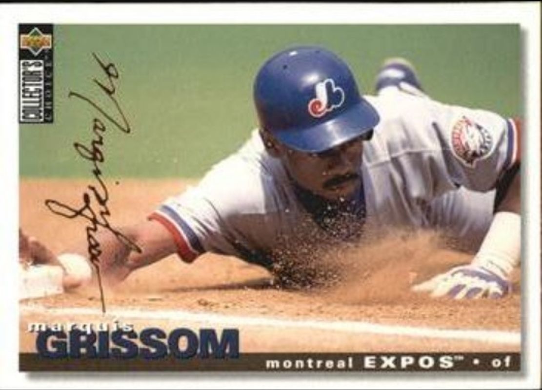 Marquis Grissom 1995 Collector's Choice #237 Gold Signatures RAW