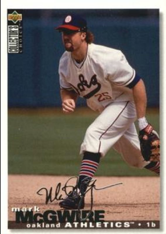 Mark McGwire 1995 Collector's Choice #130 Silver Signatures RAW