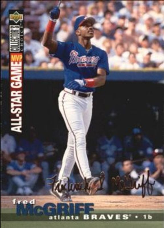 Fred McGriff 1995 Collector's Choice #69 Gold Signatures RAW