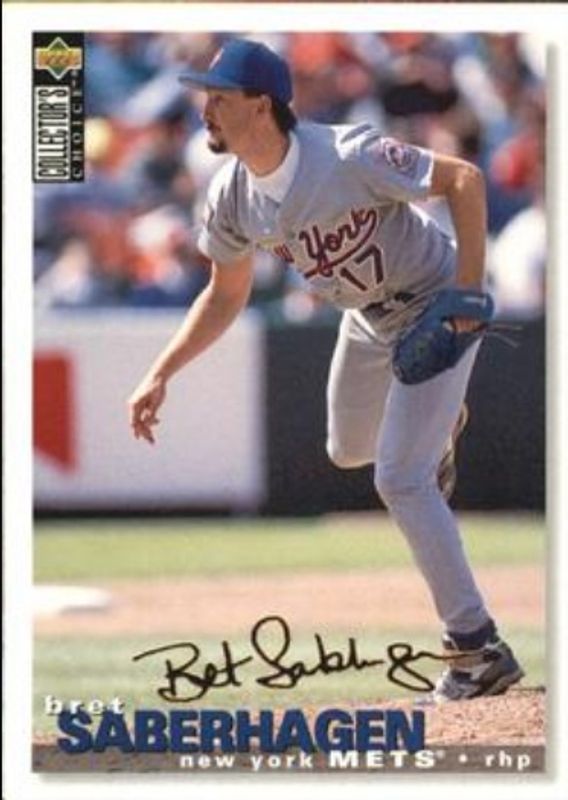 Bret Saberhagen 1995 Collector's Choice #325 Gold Signatures RAW