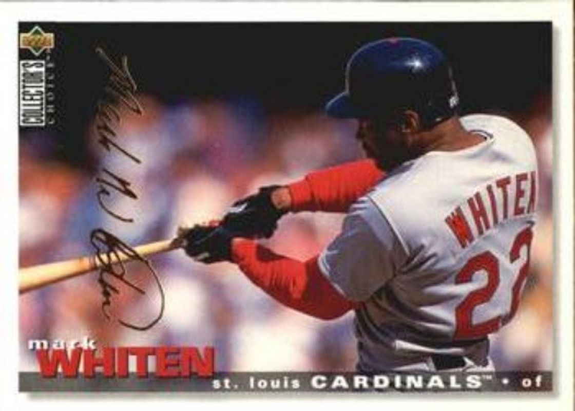 Mark Whiten 1995 Collector's Choice #195 Gold Signatures RAW