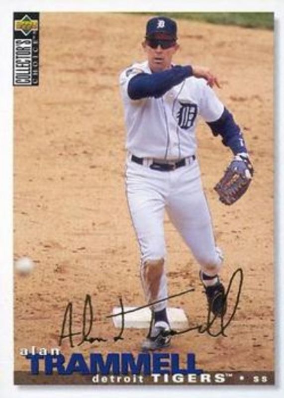 Alan Trammell 1995 Collector's Choice #471 Gold Signatures RAW
