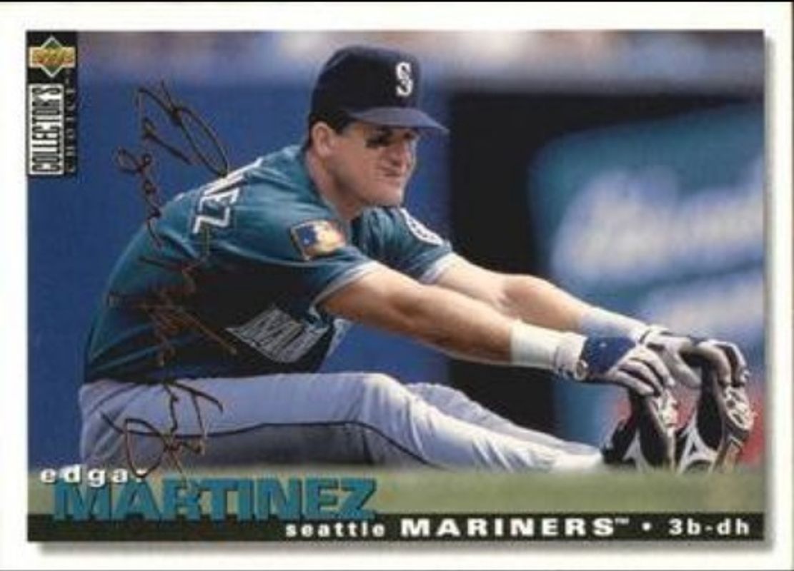 Edgar Martinez 1995 Collector's Choice #287 Gold Signatures RAW