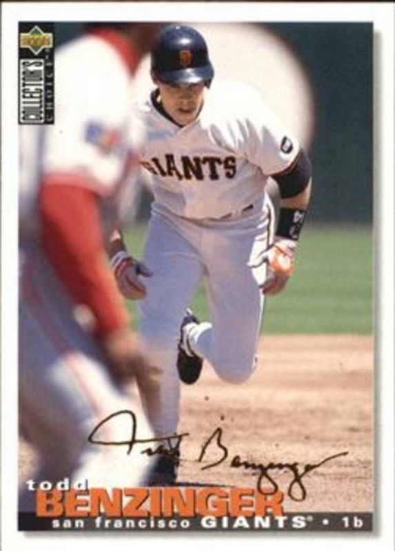 Todd Benzinger 1995 Collector's Choice #262 Gold Signatures RAW