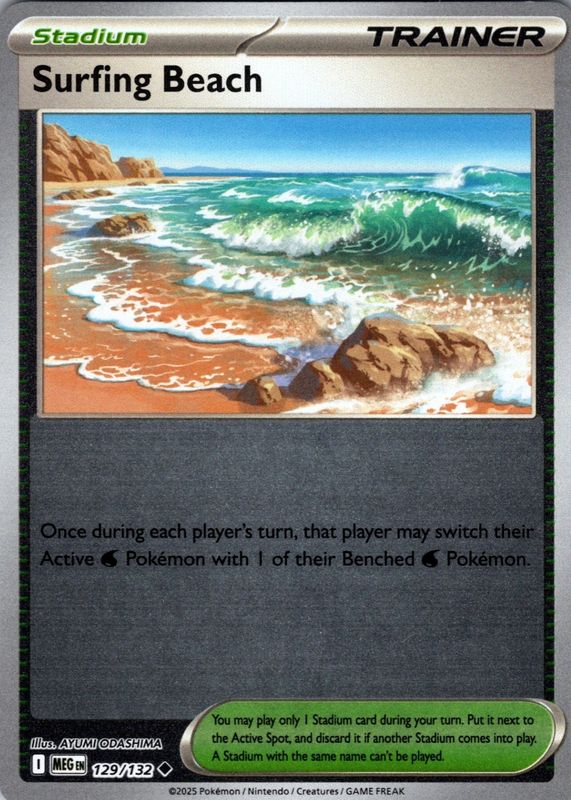 Surfing Beach 2025 Mega Evolution #129/132 Reverse Holo Price