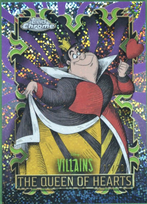 Queen of Hearts 2025 Topps Chrome Disney #DV-5 Disney Villains