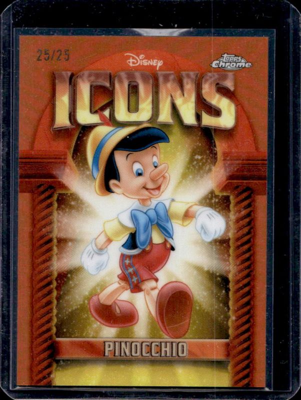 2025 Topps Chrome Disney #DI-16 Disney Icons - Orange Refractor /25