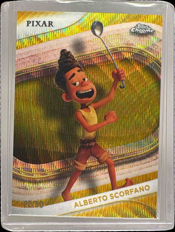 2025 Topps Chrome Disney #182 Gold Wave Refractor /50