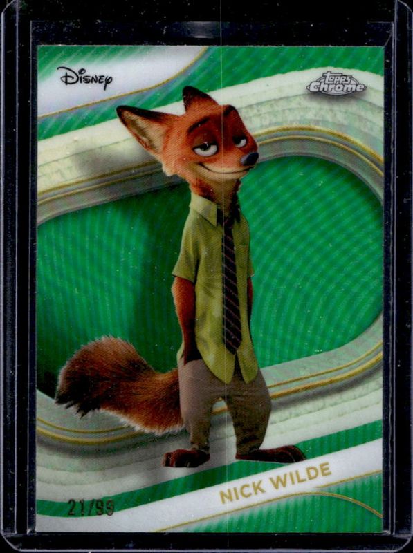 その他 Topps Chrome Disney100 PSA9 FLIK GREEN Nick Wilde 2025 Topps Chrome Disney #167 Green Refractor /99 Price