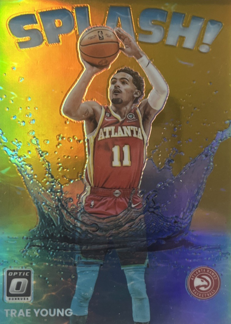 Trae Young 2022 Optic #9 Splash! - Gold /10 Price Guide