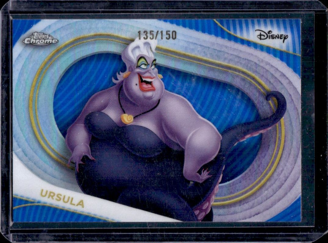 Ursula 2025 Topps Chrome Disney #62 Blue Refractor /150 Price