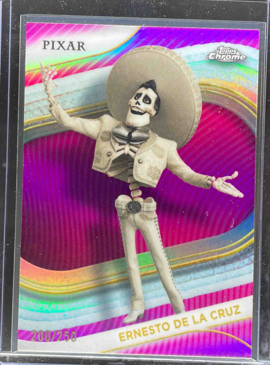 Ernesto De La Cruz 2025 Topps Chrome Disney #73 Pink Refractor