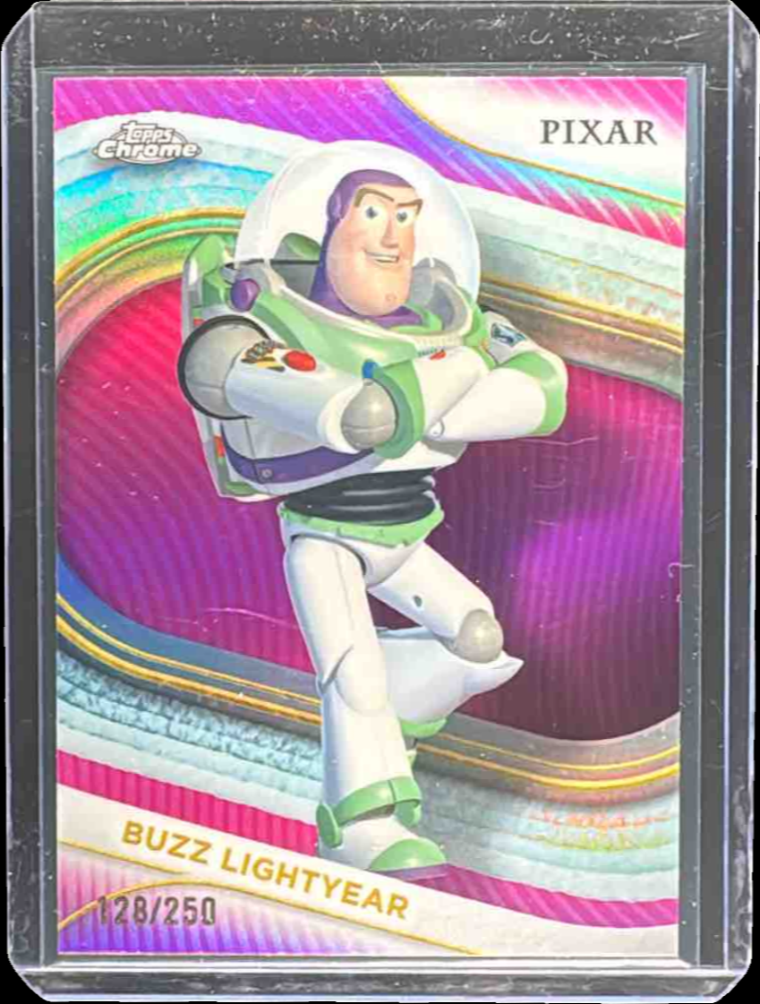 Buzz Lightyear 2025 Topps Chrome Disney #90 Pink Refractor /250