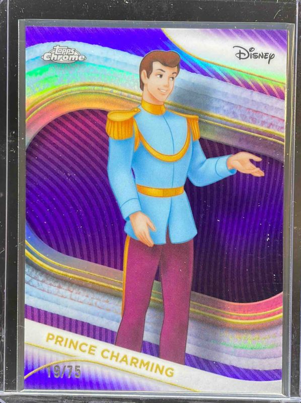 Prince Charming 2025 Topps Chrome Disney #76 Purple Refractor /75 RAW