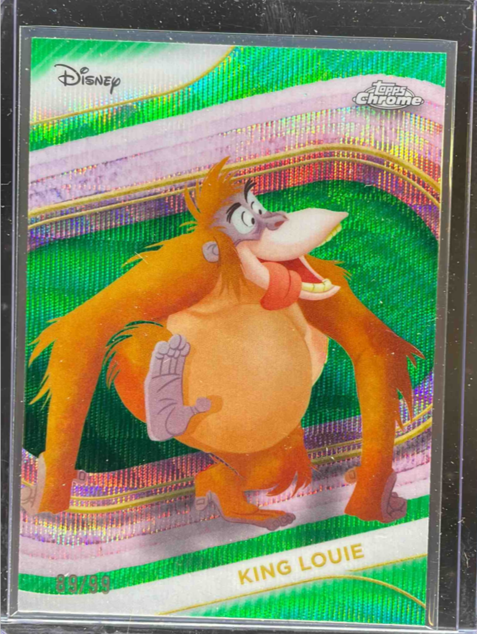 King Louie 2025 Topps Chrome Disney #108 Green Wave Refractor /99